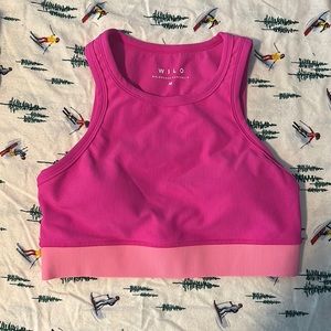 High neck sports bra